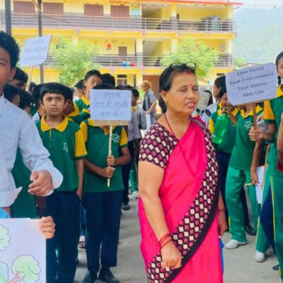Shree Sarva Shanti Secondary School students showcase artworks on World Environment Day