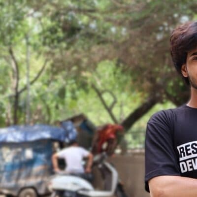 Harshit - a Youth Champion under the GYL project in Dakshinpuri, Delhi.